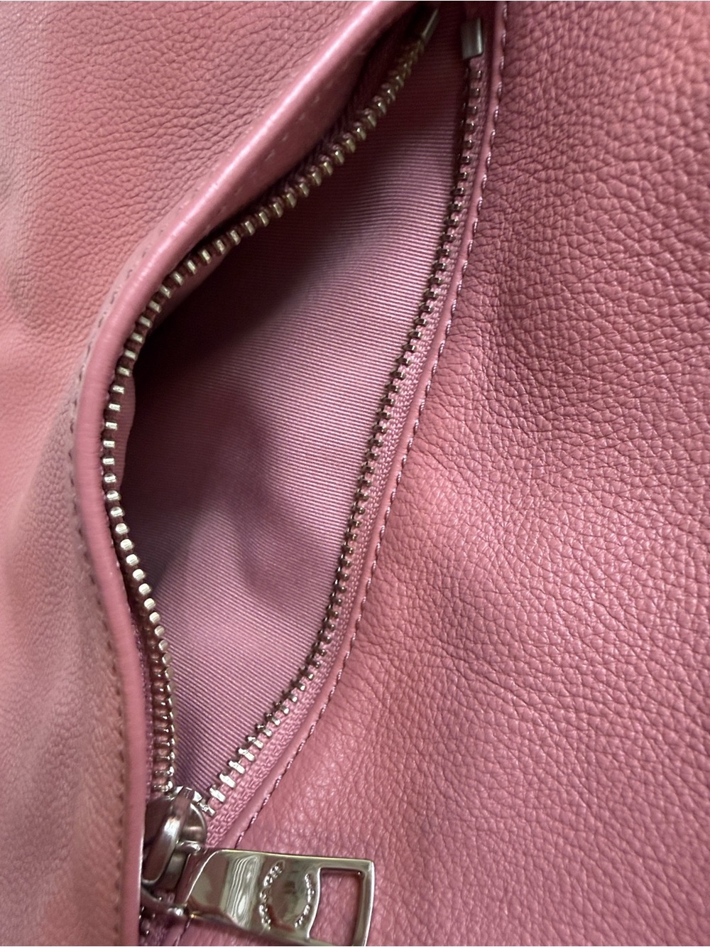 Coach Isabelle Shadow Rose Mauve Pink Pebbled Leather Crossbody Handbag F34511 - Picture 4 of 16